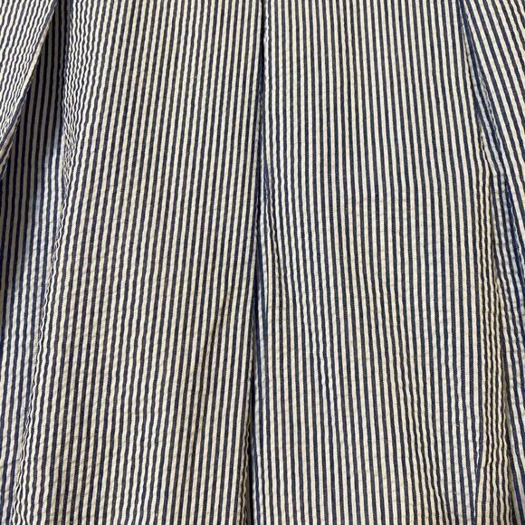 NWT Lauren James Pleated Blue and White Stripped Mini Skirt - Size M - Picture 4 of 8